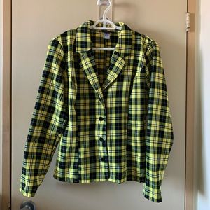 Flannel Plaid Blazer